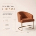 Poltrona Decorativa Moderno Luxo Base Aço Reforçado Champanhe Cor Terra Cota
