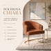 Poltrona Decorativa Moderno Luxo Base Aço Reforçado Dourado Cor Terra Cota
