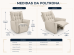 Poltrona Do Papai Massageadora Reclin&aacute;vel Estofada Conforto Prata