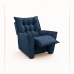 Poltrona Do Papai Massageadora Reclin&aacute;vel Estofada Conforto Azul Marinho