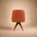 Poltrona Decorativa Base Madeira Girat&oacute;ria Design Moderno Alaska Terra Cota