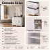 C&ocirc;moda Sapateira 5 Gavetas 2 Portas Multiuso M&oacute;vel Quarto Branco