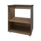 Balcão para Cooktop 5 Bocas Lívia com Nichos para Forno e Micro-ondas Savana Mobília Decor