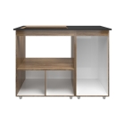 Balc&atilde;o para Cooktop 5 Bocas Malu com Nicho para Micro-ondas Savana e Off White Mob&iacute;lia Decor